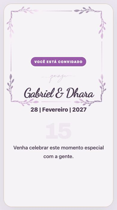 Lilac Quinceañera Invitation