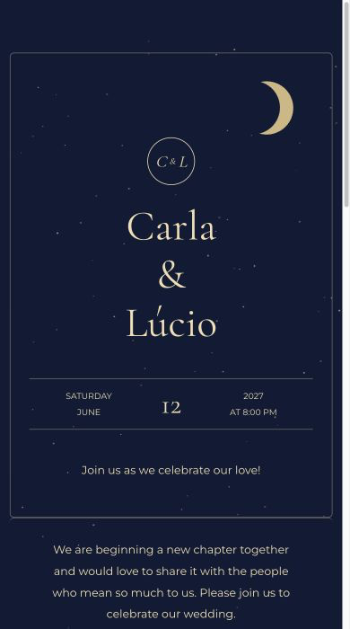 Starry Night online invitation