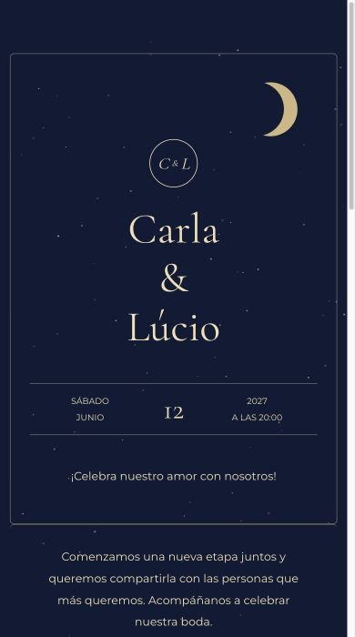 Invitación online Noche Estrellada