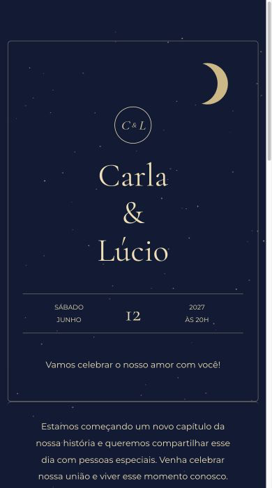 Convite online Noite Estrelada