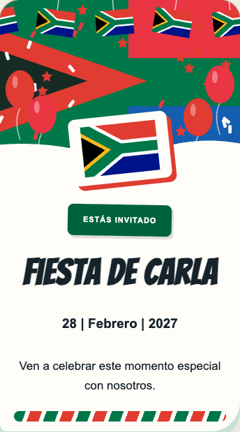 Invitación Sudáfrica