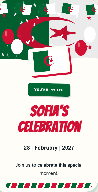 Algeria Invitation