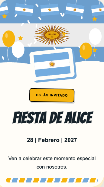 Invitación Argentina