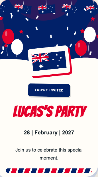Australia Invitation
