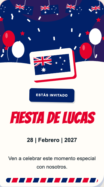 Invitación Australia