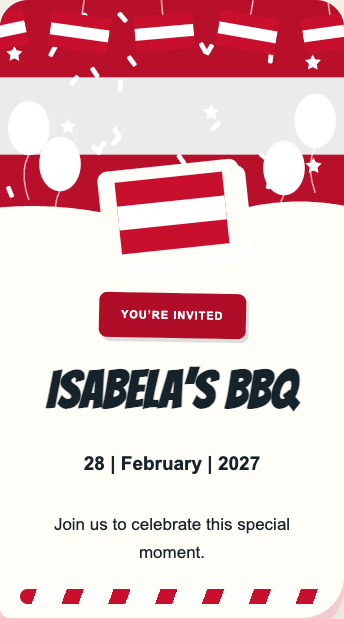 Austria Invitation
