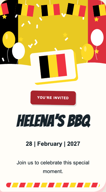 Belgium Invitation