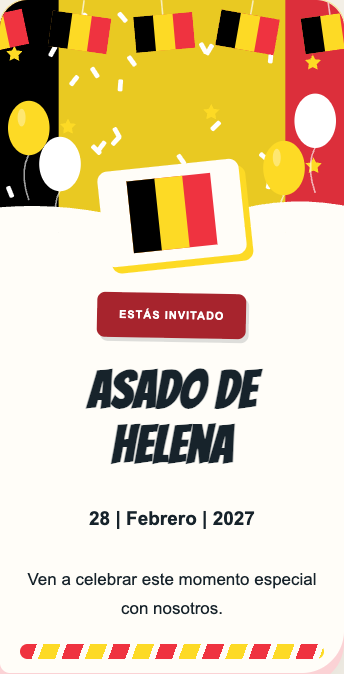 Invitación Bélgica