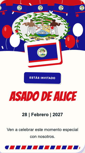 Invitación Belice