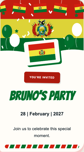 Bolivia Invitation