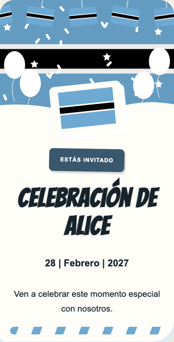 Invitación Botsuana
