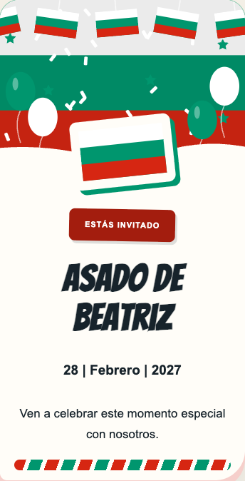 Invitación Bulgaria