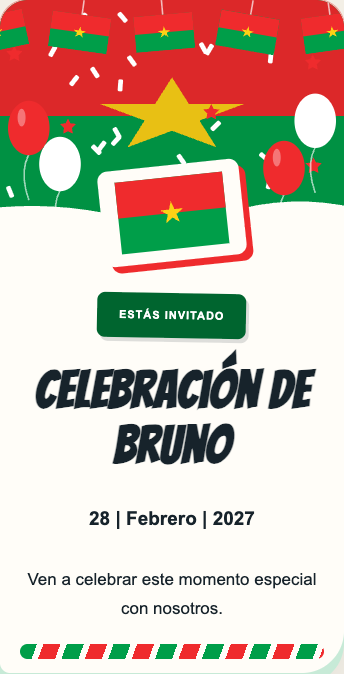 Invitación Burkina Faso