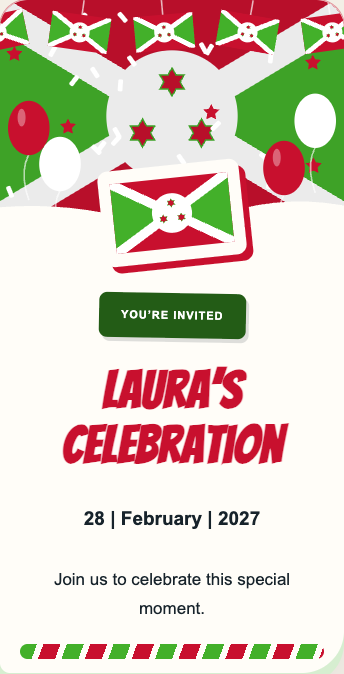 Burundi Invitation