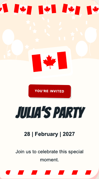 Canada Invitation