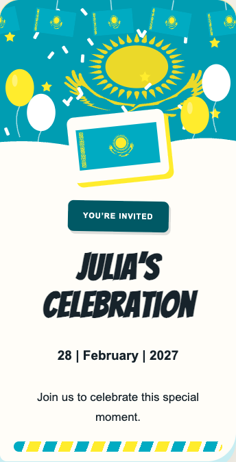 Kazakhstan Invitation