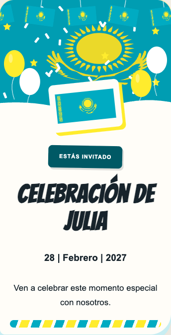 Invitación Kazajistán