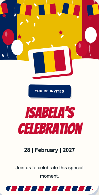 Chad Invitation