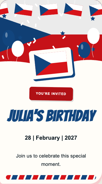 Czechia Invitation