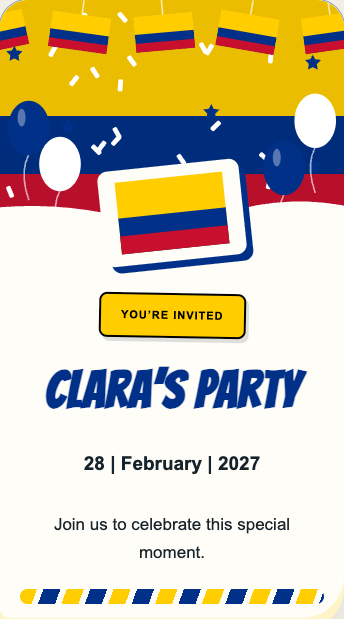 Colombia Invitation