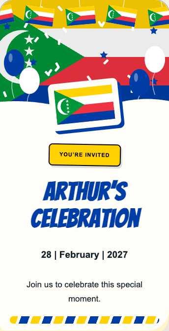 Comoros Invitation