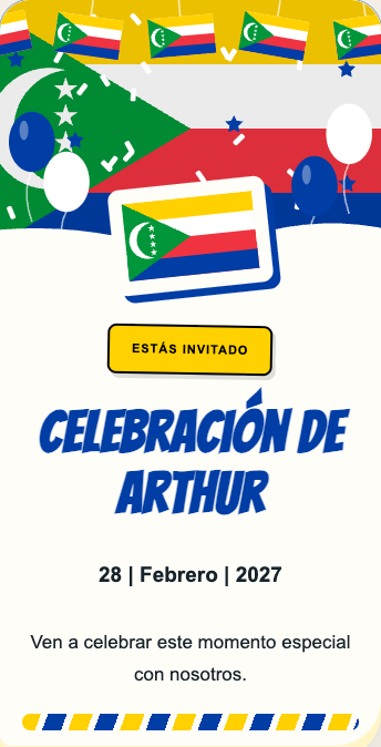 Invitación Comoras