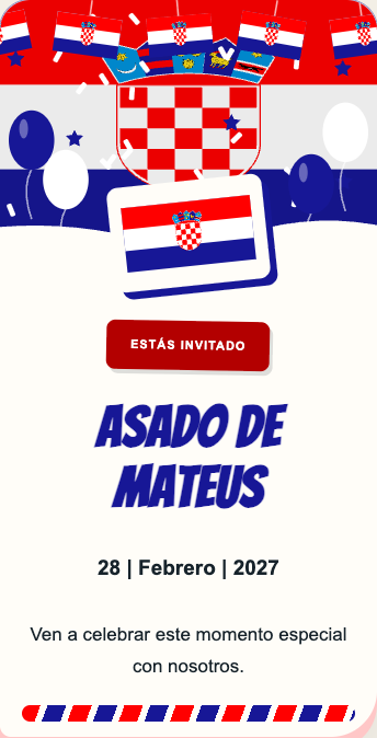 Invitación Croacia