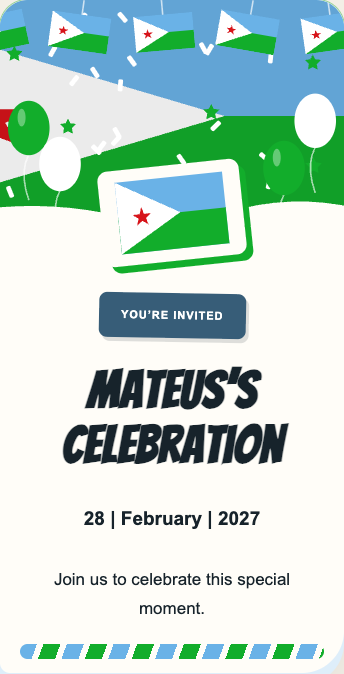 Djibouti Invitation