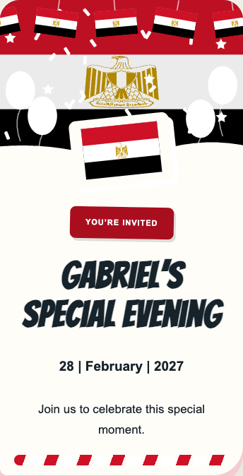 Egypt Invitation