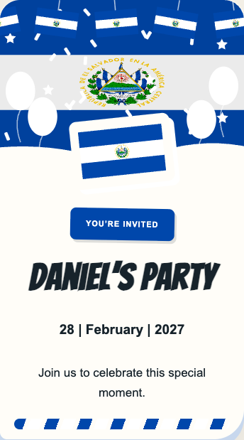 El Salvador Invitation