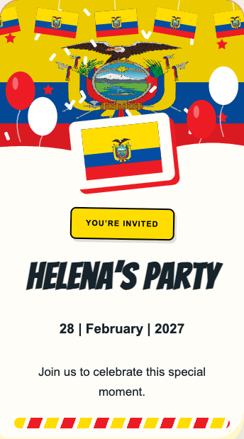 Ecuador Invitation