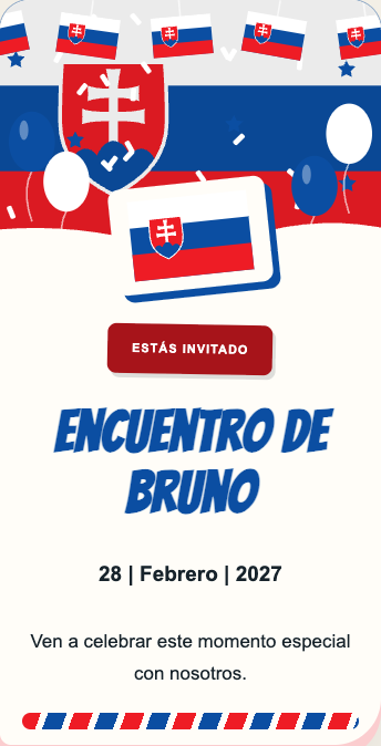 Invitación Eslovaquia