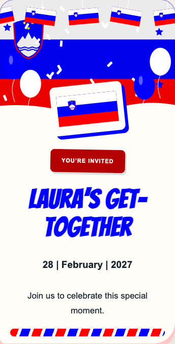 Slovenia Invitation