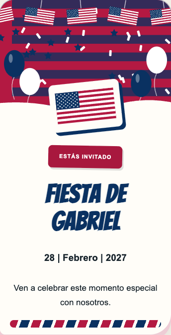 Invitación Estados Unidos