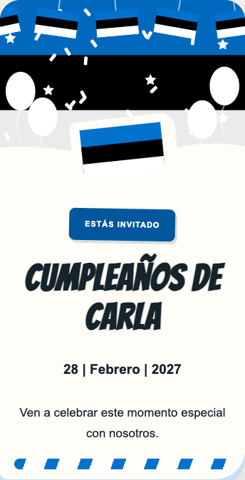 Invitación Estonia