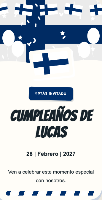 Invitación Finlandia
