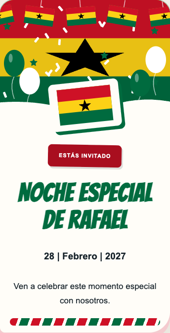 Invitación Ghana