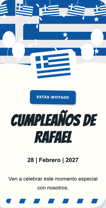 Invitación Grecia