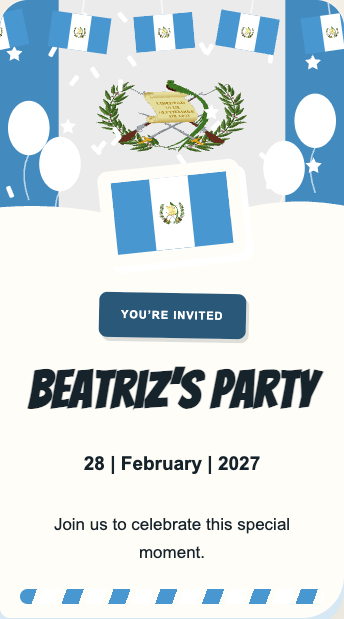 Guatemala Invitation