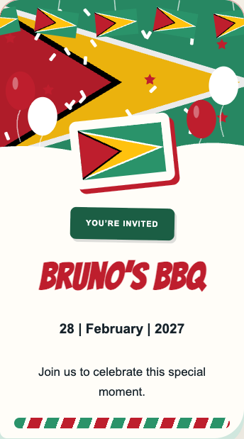 Guyana Invitation