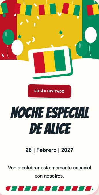 Invitación Guinea