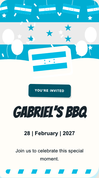 Honduras Invitation