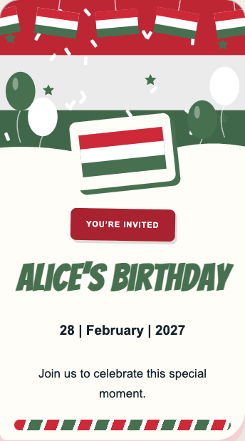 Hungary Invitation