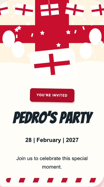 England Invitation