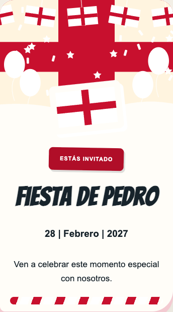 Invitación Inglaterra