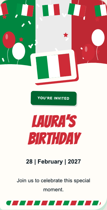 Italy Invitation