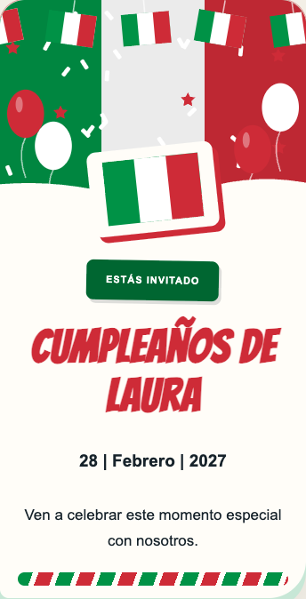 Invitación Italia