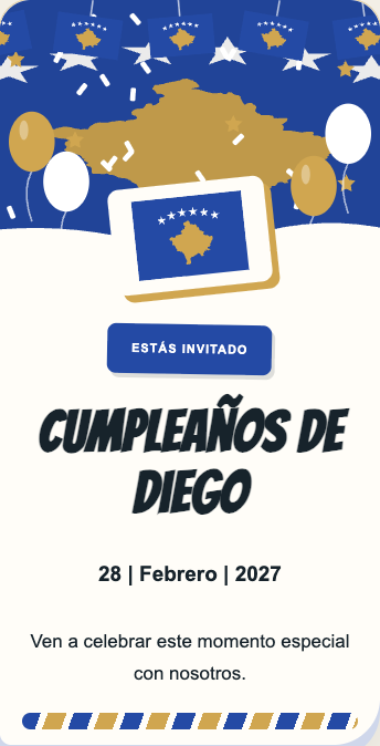 Invitación Kosovo