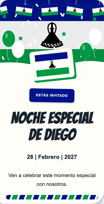 Invitación Lesoto
