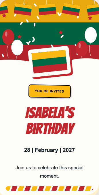 Lithuania Invitation
